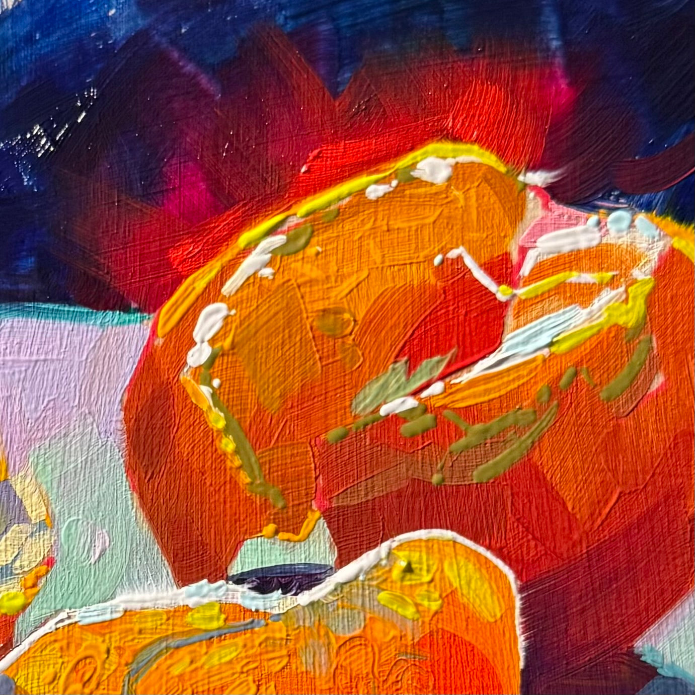 Glowing tangerine - Original Oil Painting