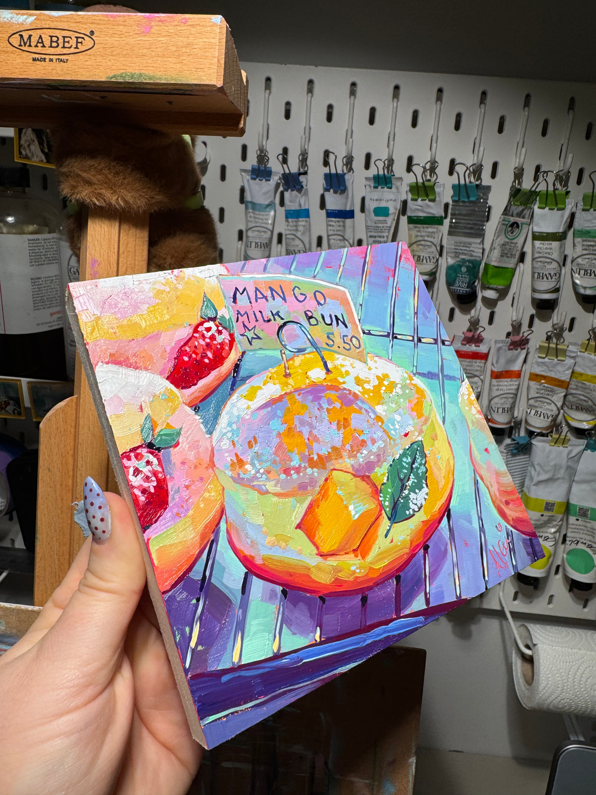 Mango milk bun - Original Oil Painting