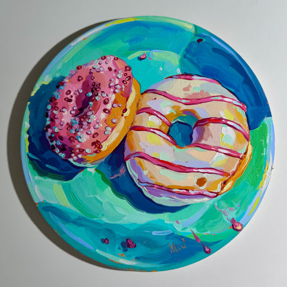 Donut plate - Original Oil Painting