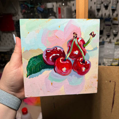 Small cherries - Original Oil Painting