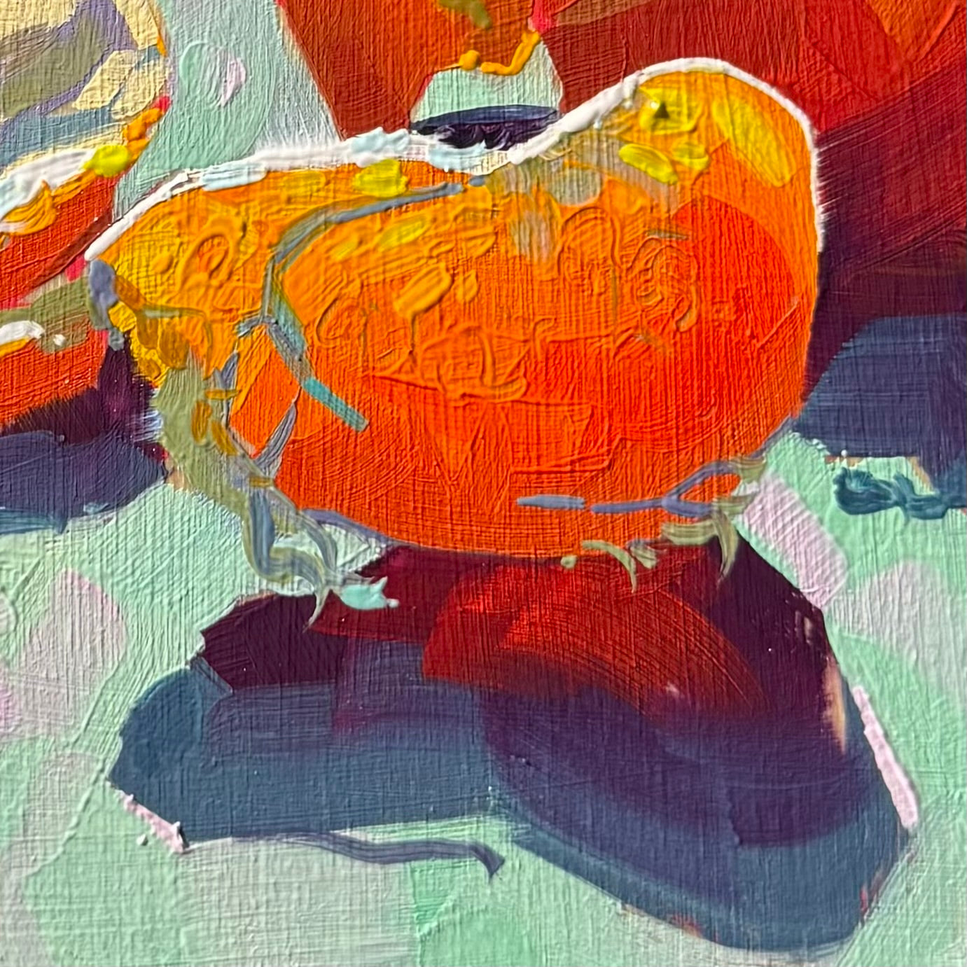 Glowing tangerine - Original Oil Painting