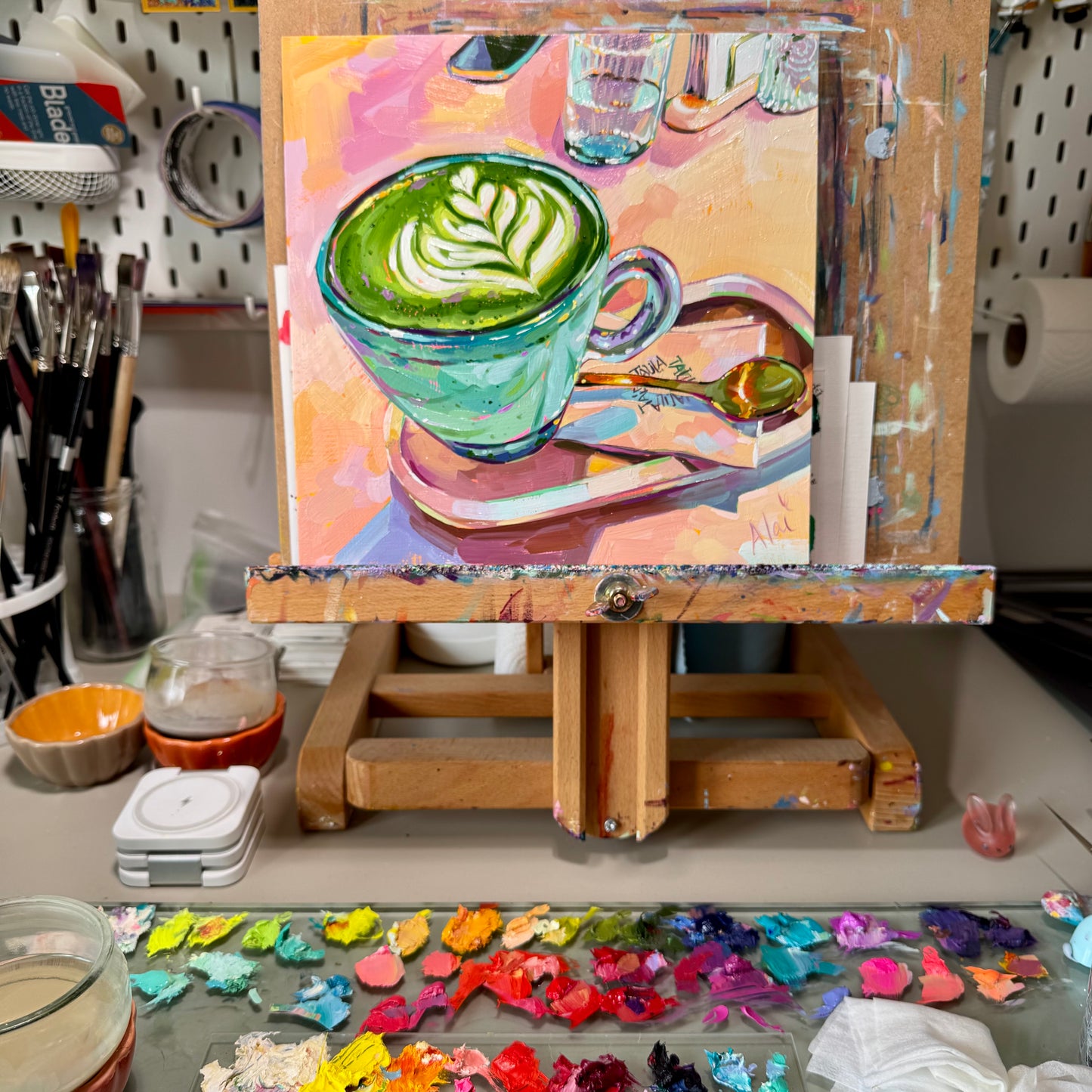 Matcha latte - Original Painting