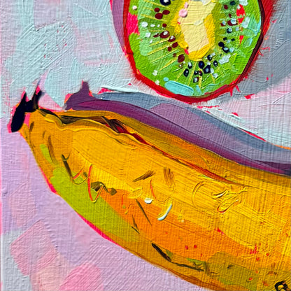 Smily fruits - Original Oil Painting