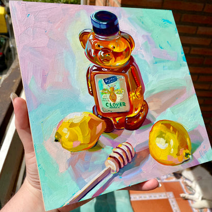 Miel y limones - Pintura al óleo original