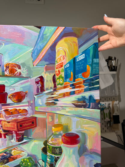 Expanding fridge universe - Original Oil Painting