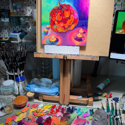 Marisa the Jack O’ Lantern - Original Oil Painting