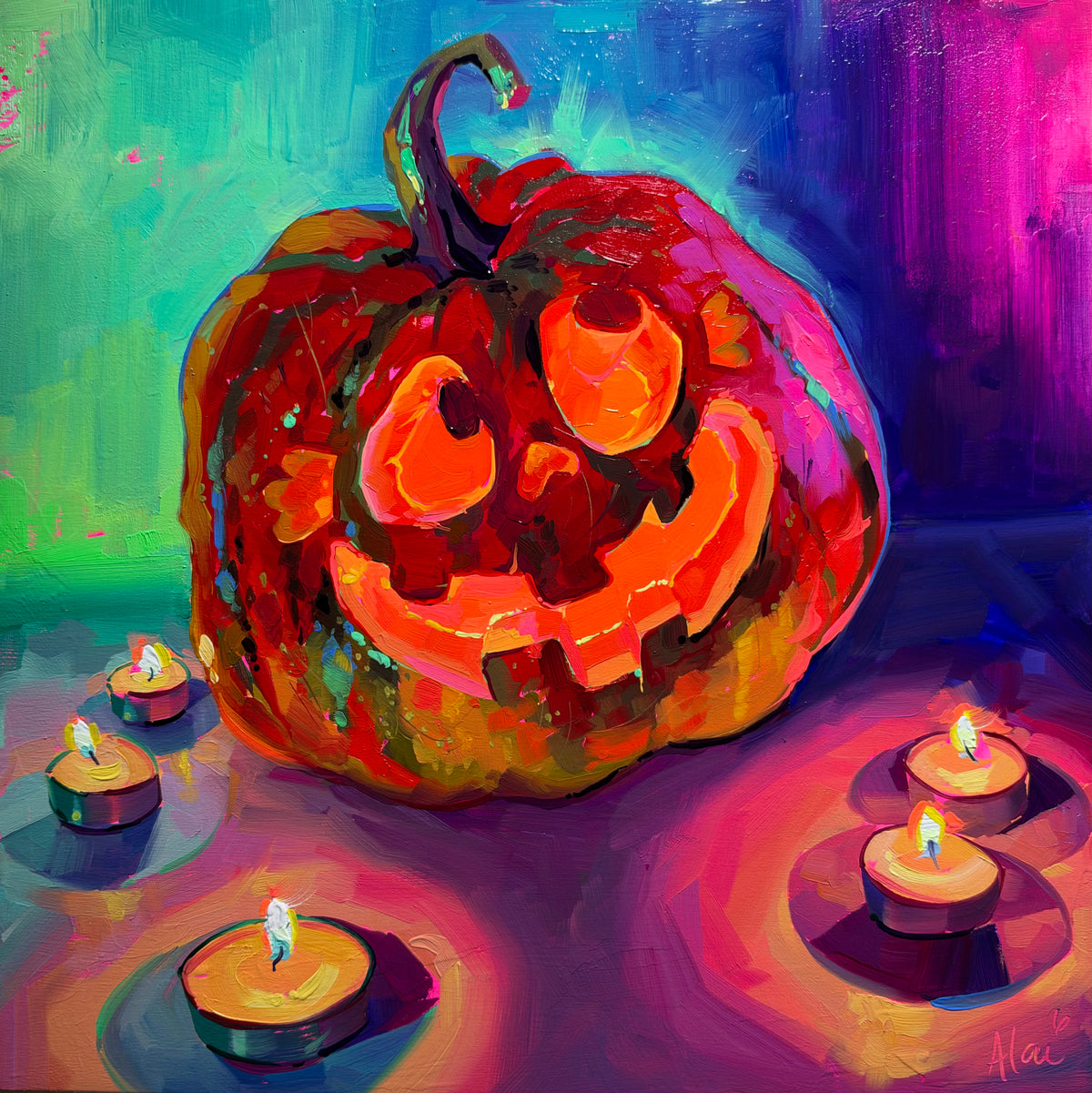 Marisa the Jack O’ Lantern - Original Oil Painting