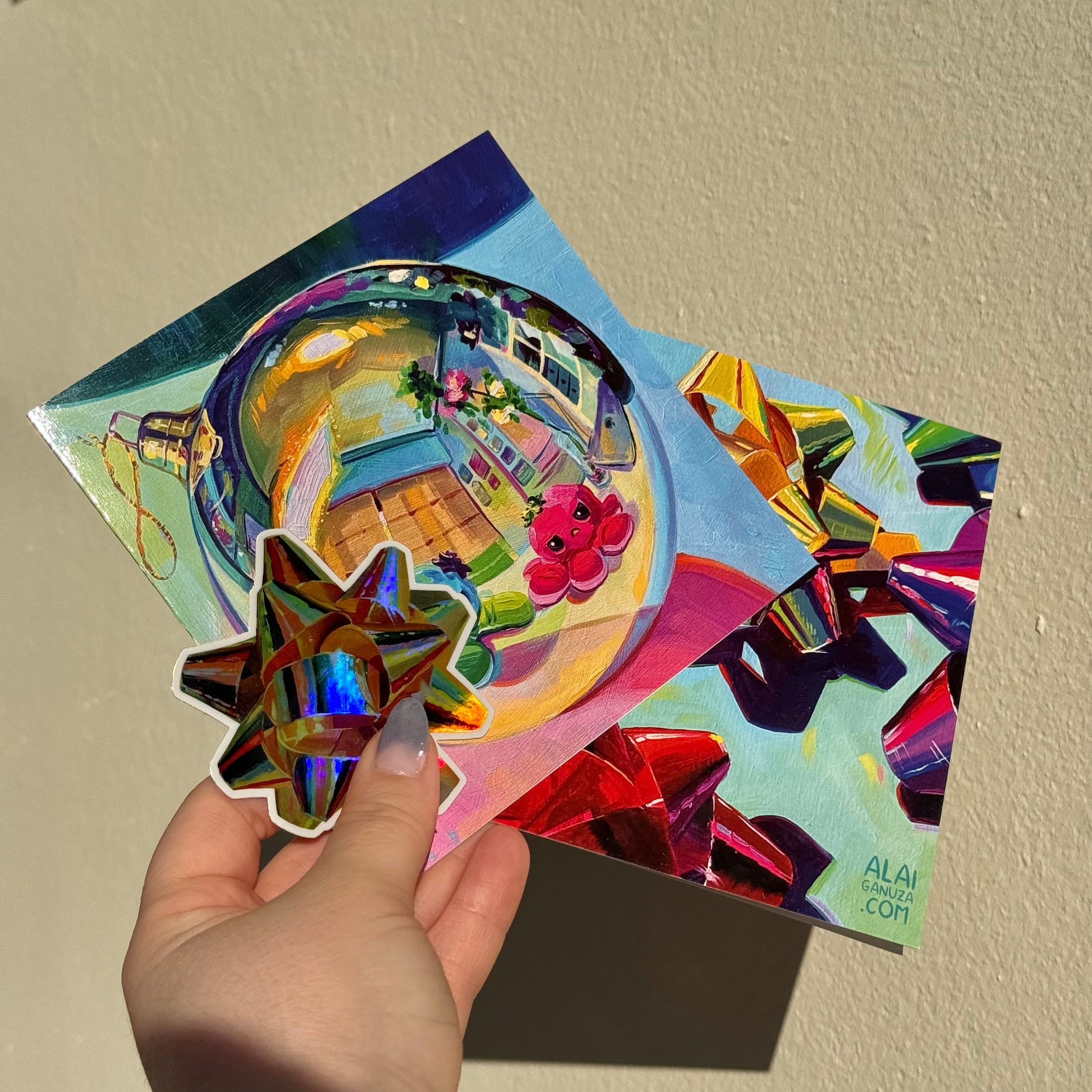 Holiday Cards + Holographic bow sticker - Christmas Bundle – AlaiGanuza