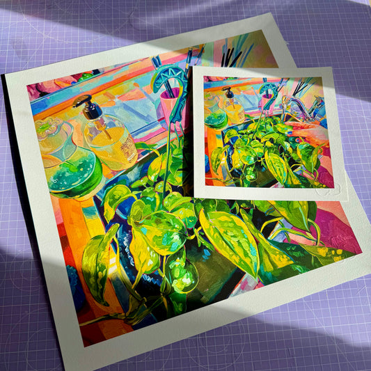 Plant In Studio Sink - Fine Art Print