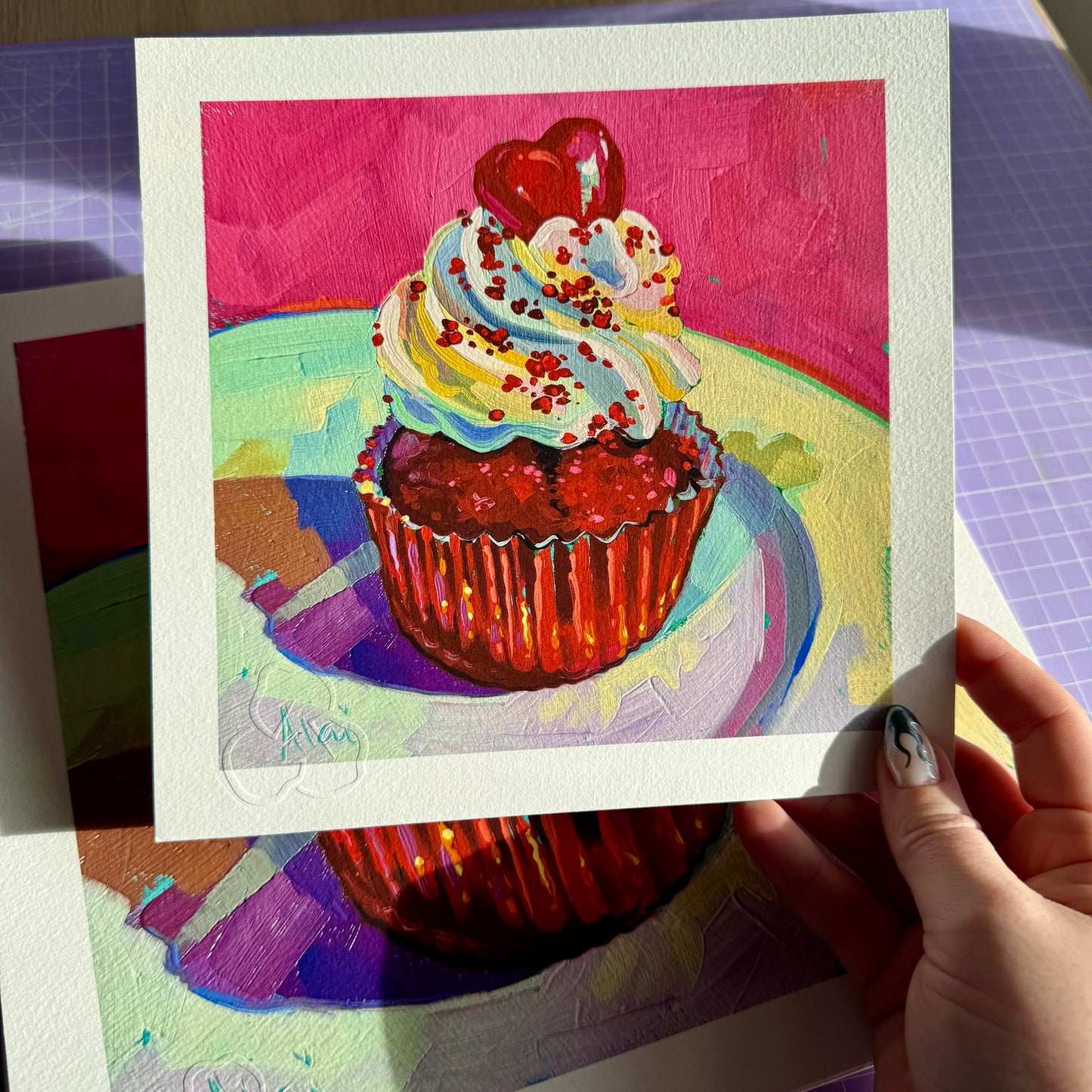 Heart Cupcake - Fine Art Print