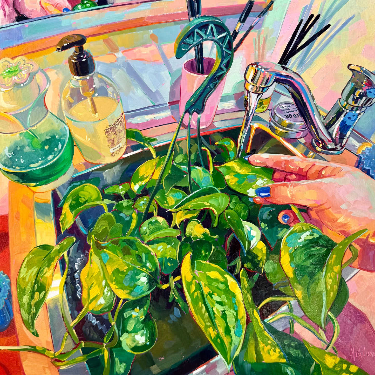 Plant In Studio Sink - Fine Art Print