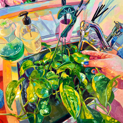 Plant In Studio Sink - Fine Art Print