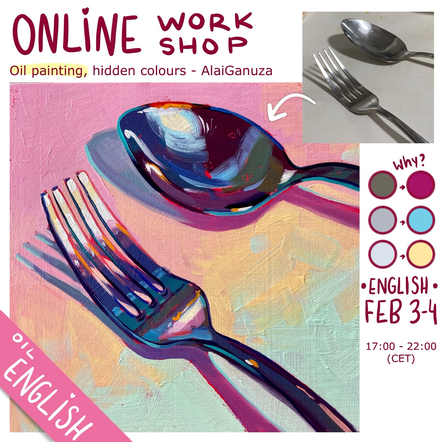 English Online Workshop - Oil Painting - FEB 3-4