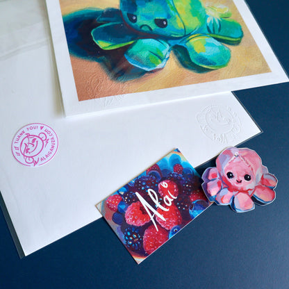 Six Pack Bundle - Oil painting Prints + Sticker Set