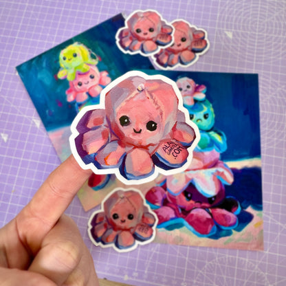 Tower of Octopus - Mini Print and Sticker Set