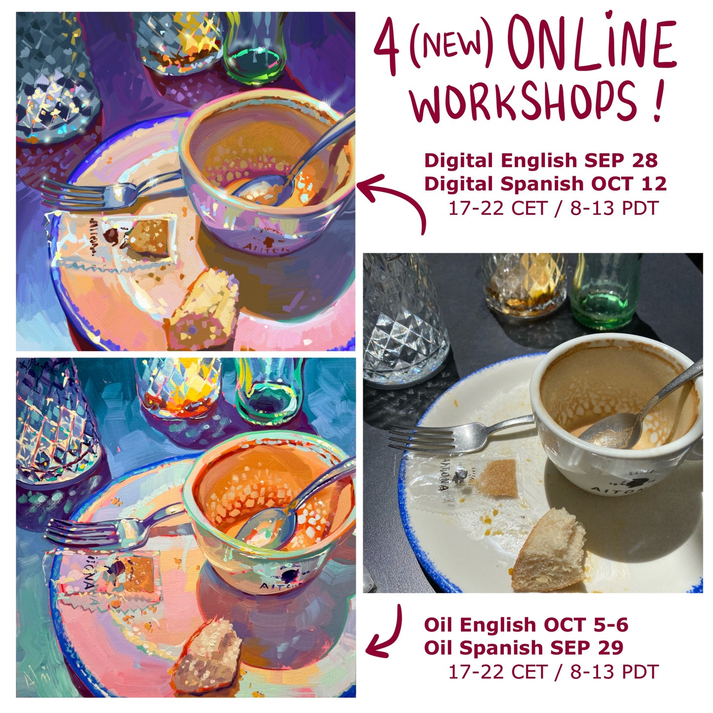 English Online workshop - Oil Painting - OCT 5-6