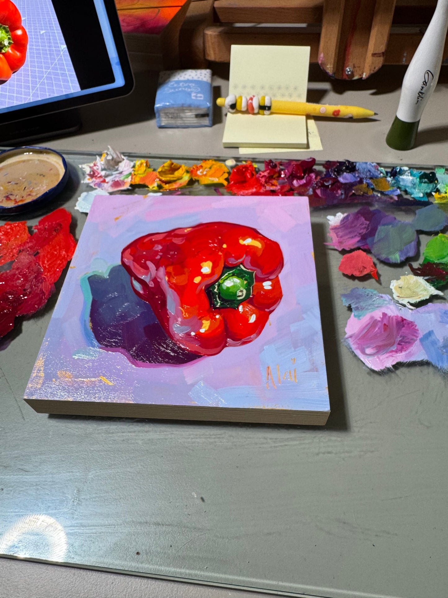 Red pepper - Original Oil Painting