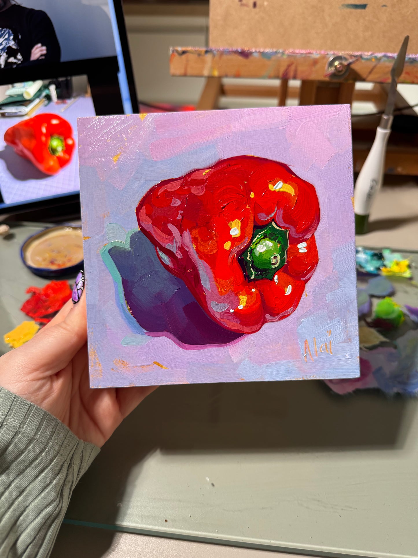 Red pepper - Original Oil Painting