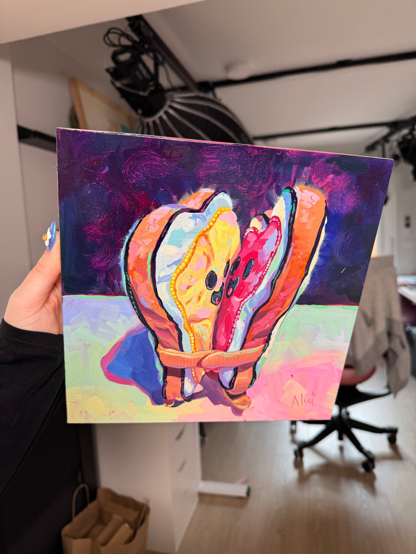 PBJ Hug - Original Oil Painting