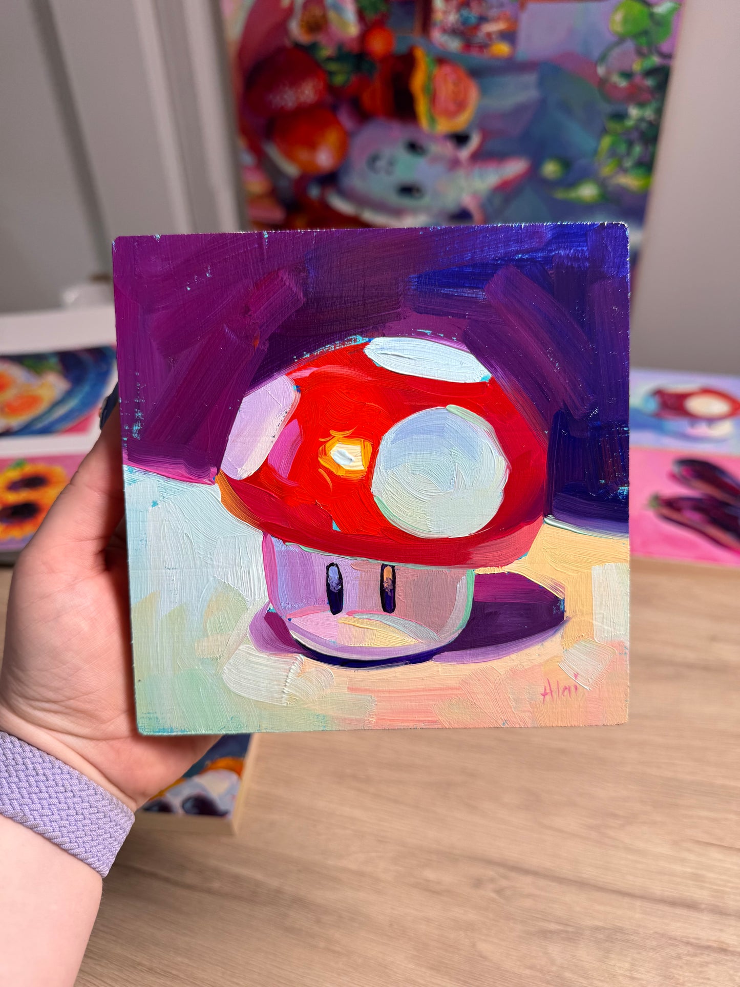 Super mushroom II - Original Oil Painting