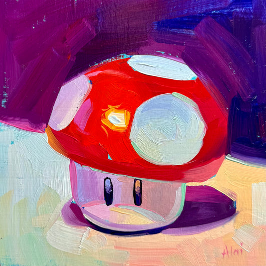 Super mushroom II - Original Oil Painting