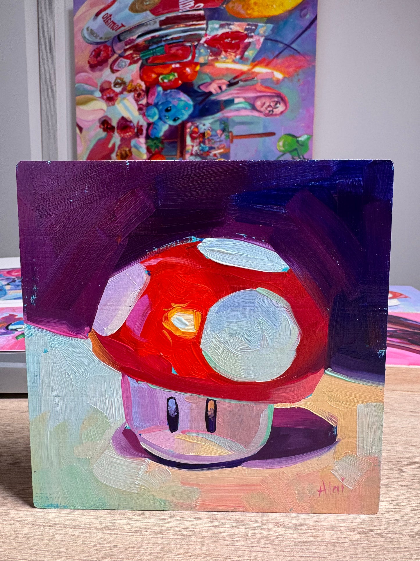 Super mushroom II - Original Oil Painting