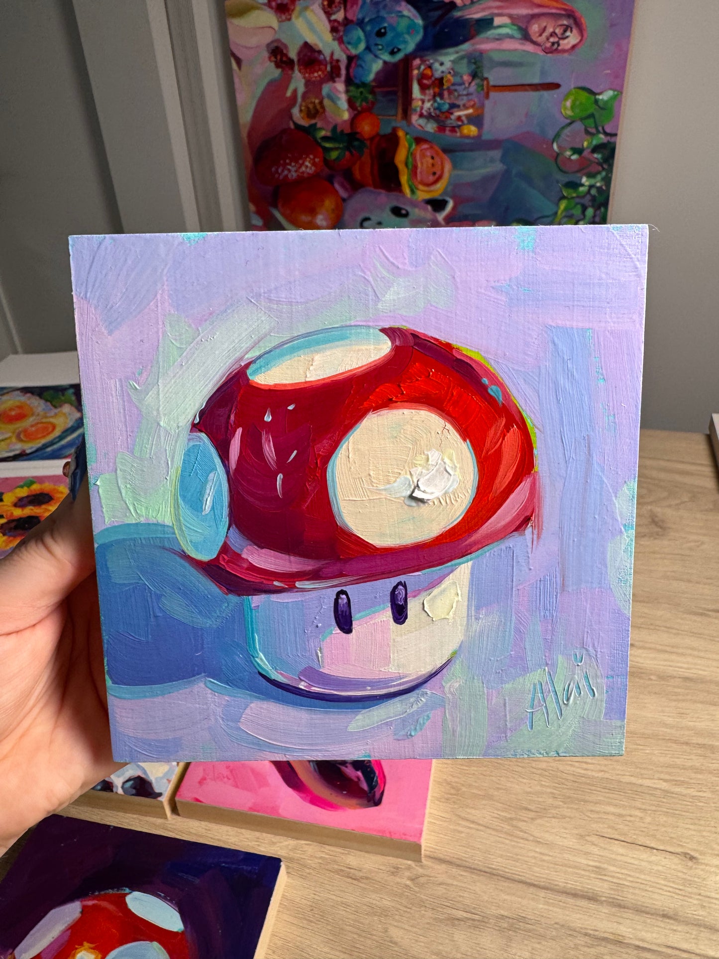 Super mushroom I - Original Oil Painting