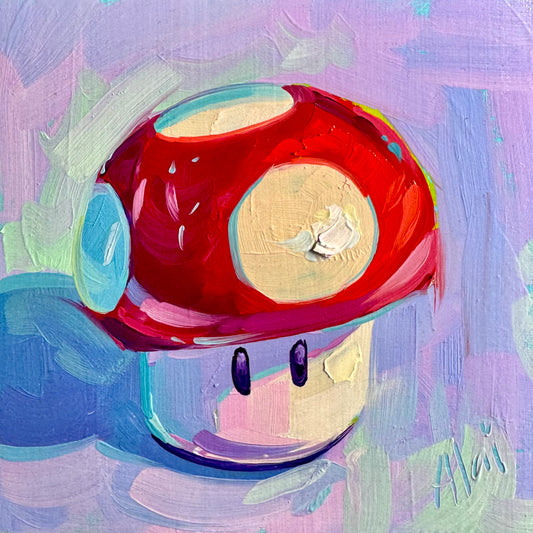 Super mushroom I - Original Oil Painting