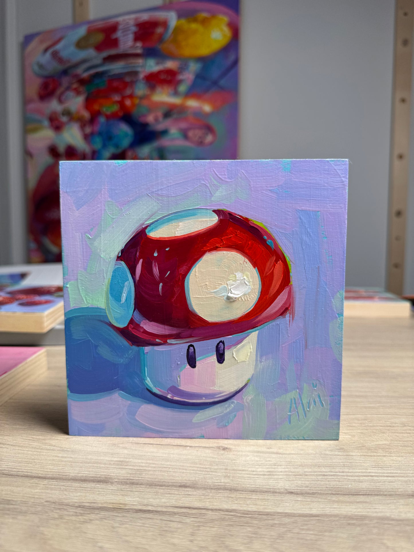 Super mushroom I - Original Oil Painting
