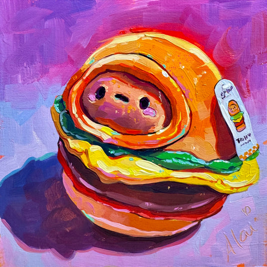 Potato burger - Original Oil Painting