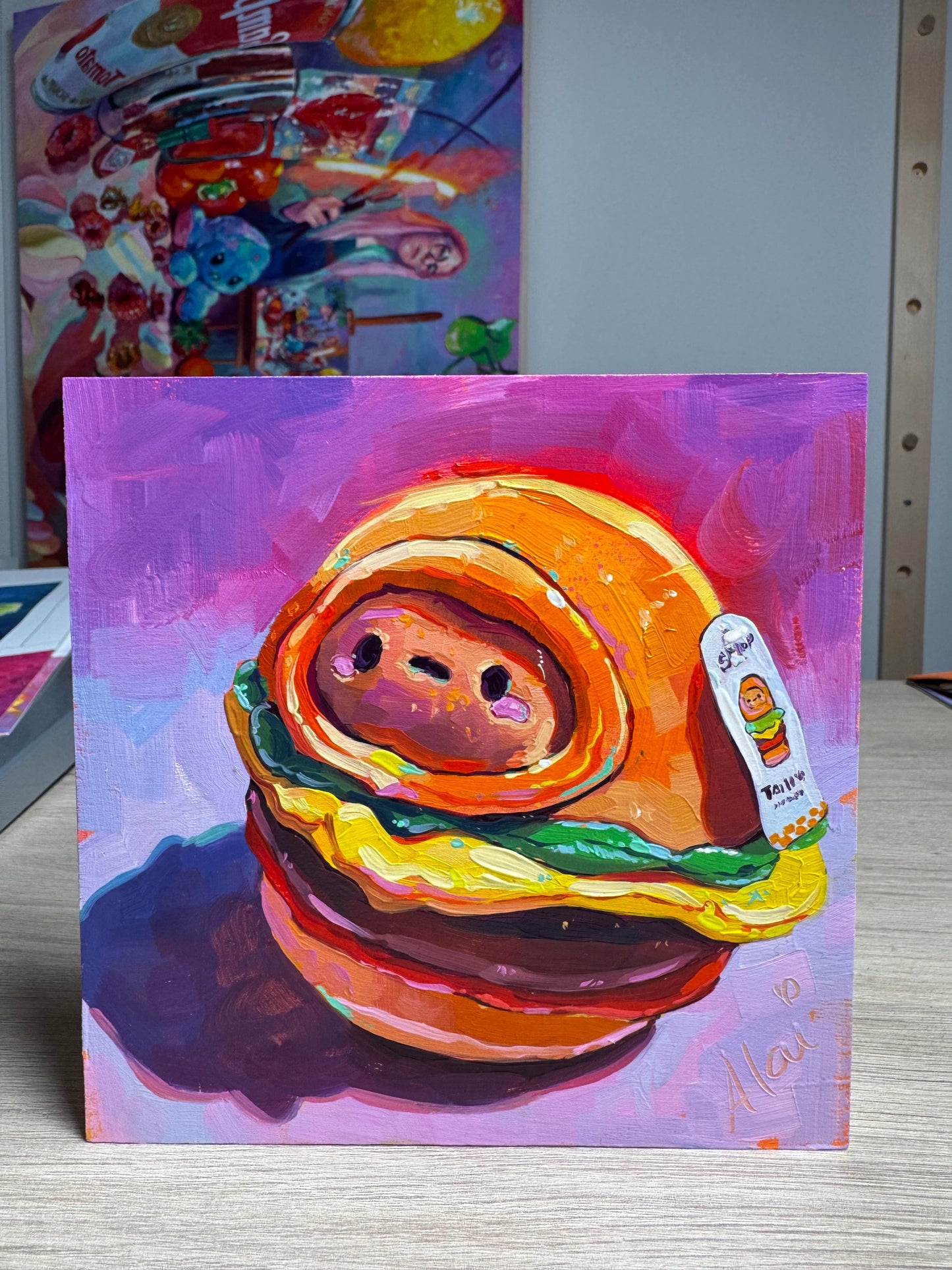Potato burger - Original Oil Painting