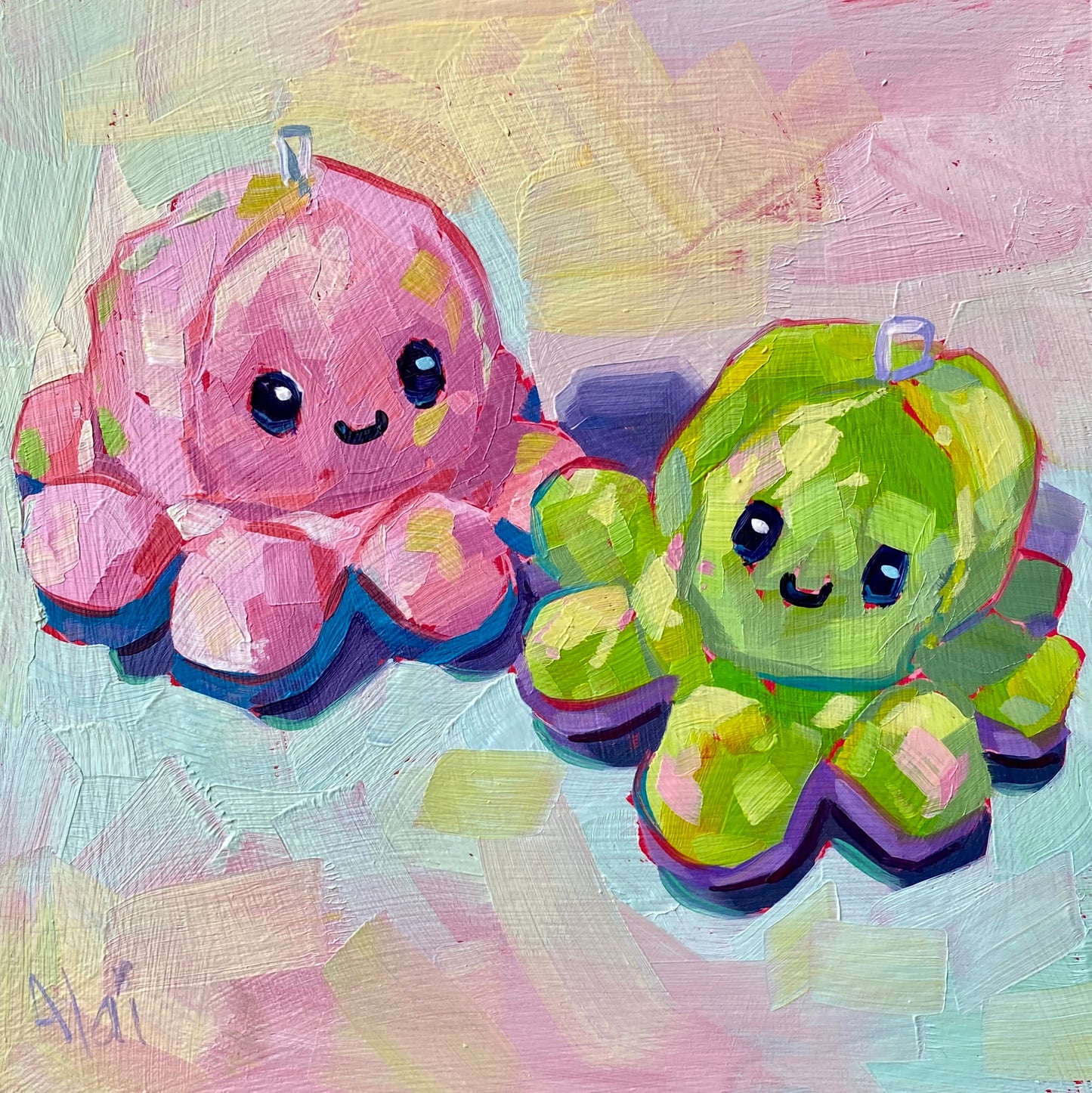 Complementary friends - Original Oil Painting
