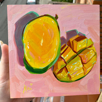 Cubos de mango - Pintura al óleo original