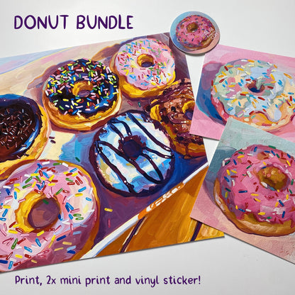 Six Pack Bundle - Oil painting Prints + Sticker Set