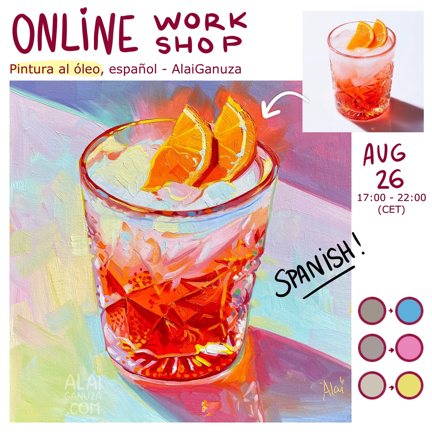 Spanish Online workshop - Pintura al óleo - Aug 26