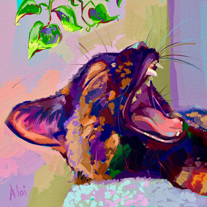 Zippy: Custom Tortoiseshell Cat Digital Portrait Duo