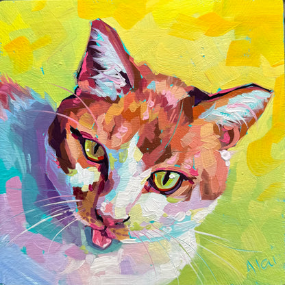 The Three Ms: Custom Trio of Cat Oil Portraits