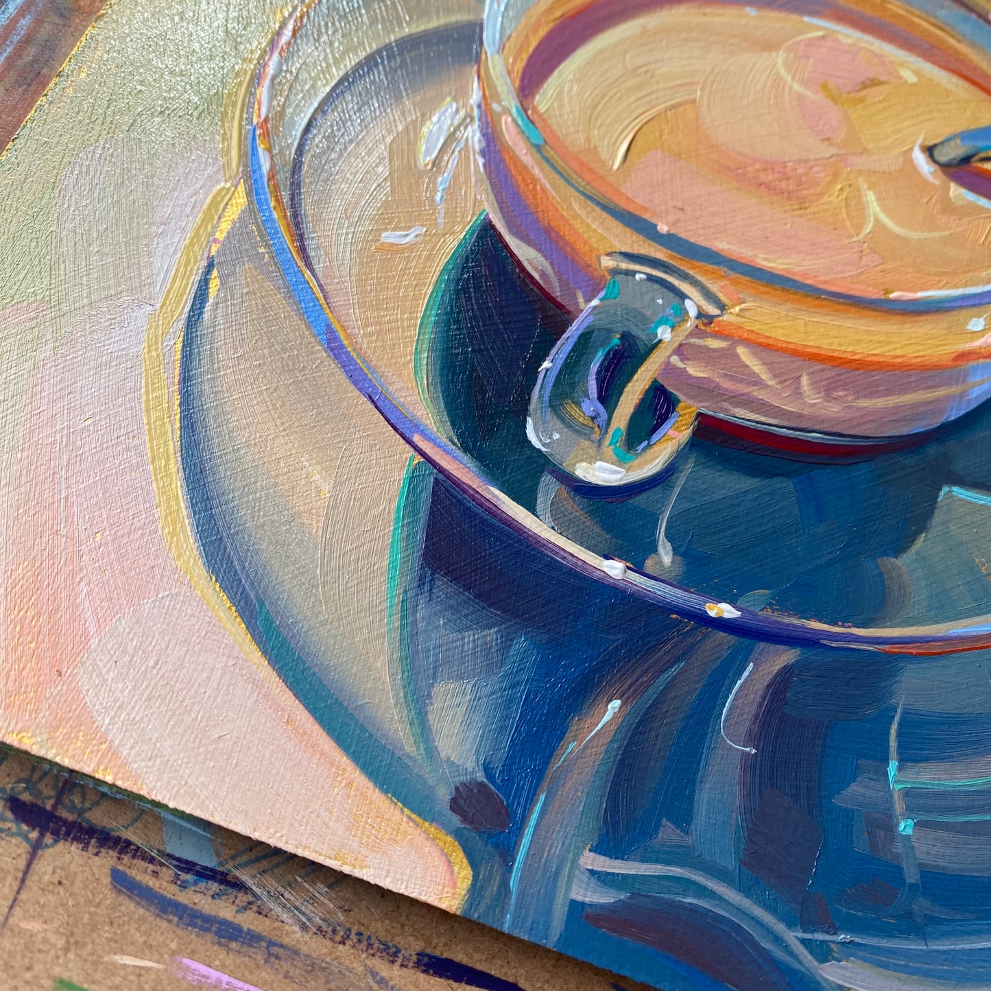 Shiny coffee - Original Oil Painting