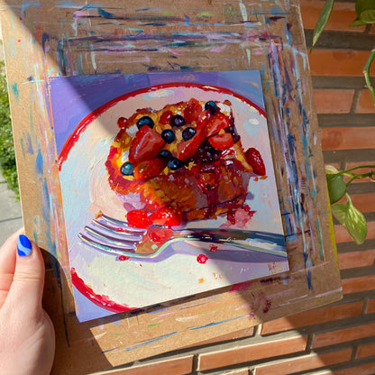 Pastel de bayas - Pintura al óleo original
