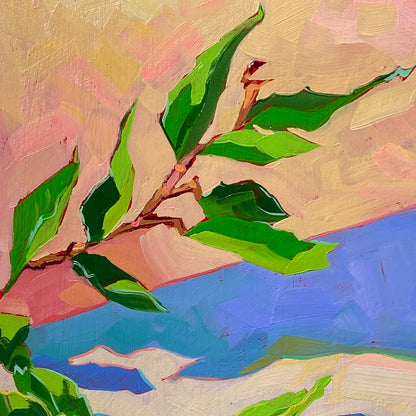 Bebida de cereza - Pintura al óleo original