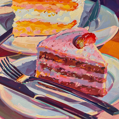 Pastel para dos - Pintura al óleo original