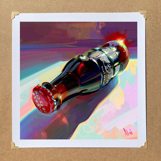 Coca Cola bottle - Oil painting Print