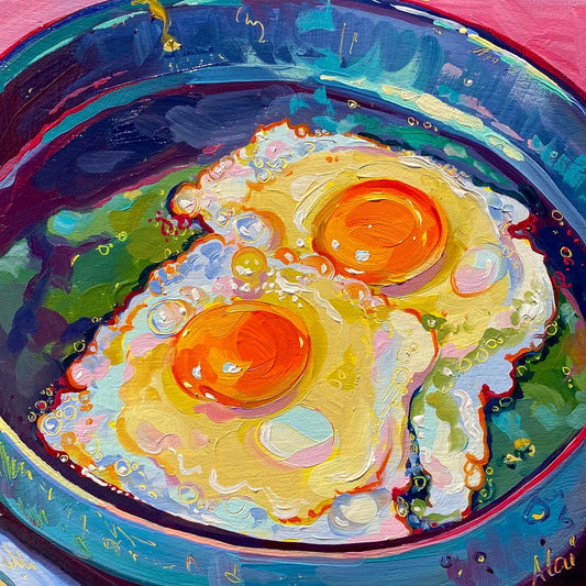 Egg couple - Original Oil Painting