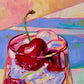 Cherry drink - Original Oil Painting