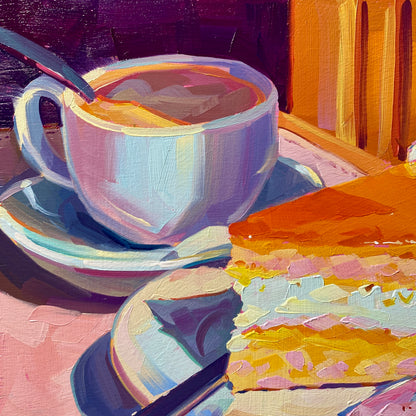 Pastel para dos - Pintura al óleo original