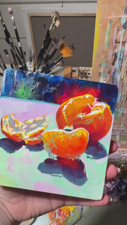 Glowing tangerine - Original Oil Painting