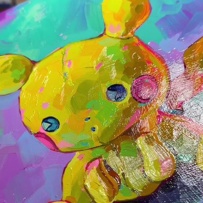 Pikachu Plush - Original Oil Painting