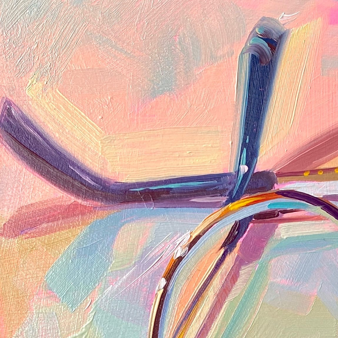 Broken Glasses - Original Oil Painting - Everyday Life Art - 8 inches