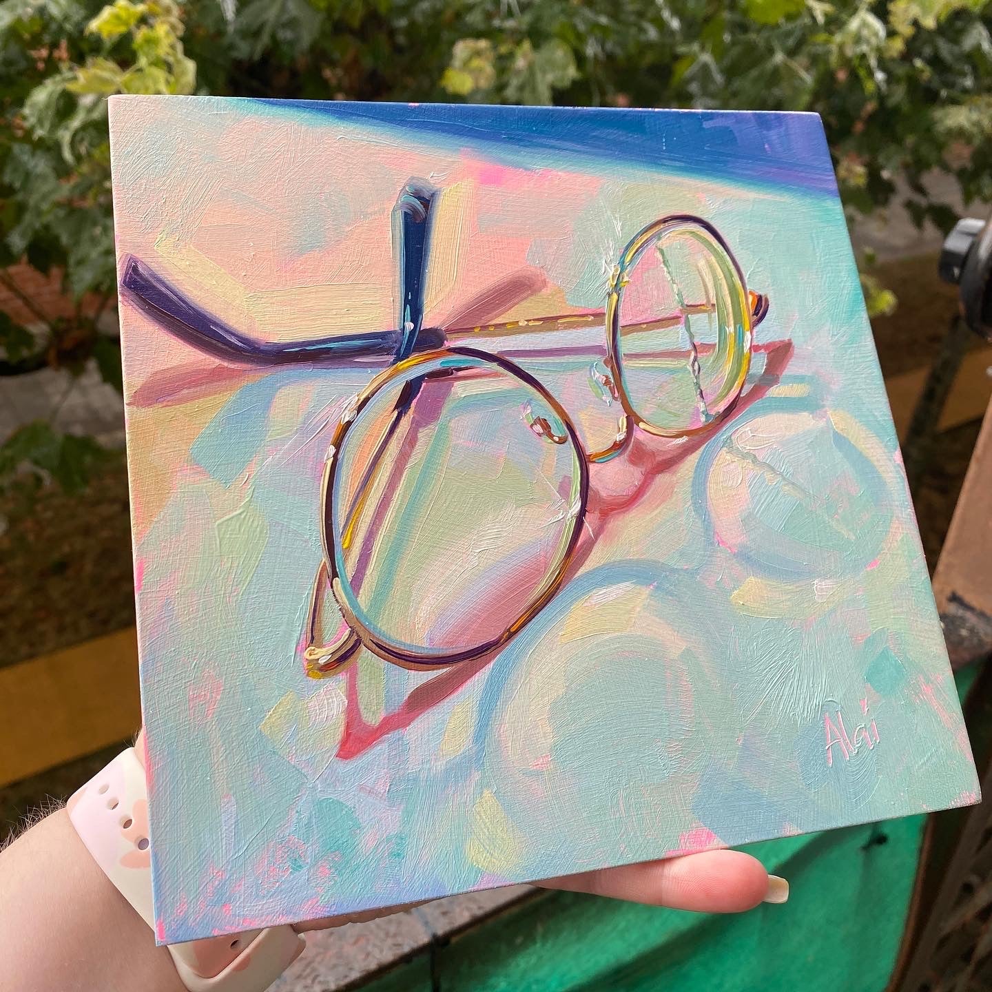 Broken Glasses - Original Oil Painting - Everyday Life Art - 8 inches