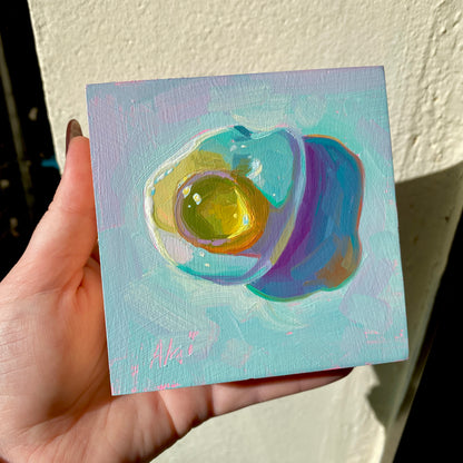 Haribo Egg - Original Oil Painting - Gummy Candy Art - 4 inches